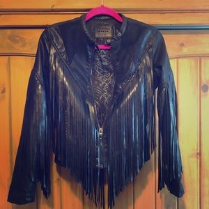 BlankNYC Fringe Leather Jacket